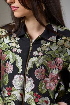 Flora Heaven Bomber Jacket  Our Flora Heaven Bomber Jacket, a heavenly fusion of botanical charm and contemporary style. This divine piece from our Bomber Jacket collection is designed to envelop you in the enchanting beauty of nature while elevating your look with its modern silhouette.  The bomber jacket silhouette offers a versatile canvas for the floral motif, with ribbed cuffs and hem adding a touch of urban edge. Whether paired with jeans for a casual day out or layered over a dress for ev Luxury Long Sleeve Outerwear With Floral Embroidery, Luxury Spring Outerwear With Floral Embroidery, Blazer Jackets For Women, August Birthstone Jewelry, July Birthstone Jewelry, Gifts For New Mums, August Birth Stone, Pearl Jewellery Earrings, Eye Jewelry