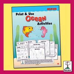 an ocean activity book with pictures and instructions