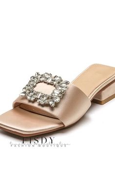 Fisdy - Elegantes sandalias de plataforma con diseño de media zapatilla Slipper Design, Platform Slide Sandals, Shoe Sole, Designer Slippers, Square Head, Platform Slides, Slipper Sandals, Slide Sandals, Platform Sandals