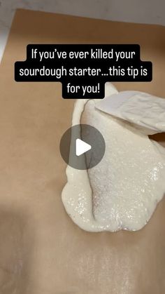 a spoon is being used to make sourdoughs with the words if you've ever killed your sourdough starter, this tip is for you