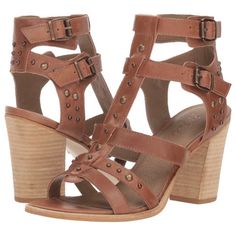 Matisse Cadence Saddle Leather T-Strap Heel Sandal Edgy Studs Decorate The Caged Vamp Of An Open Toed Sandal Balanced Upon A Stacked Block Heel. Open Toe. Caged Vamp. Studded Detail. Dual Ankle Straps With Adjustable Buckle Closure. Lightly Padded Footbed. Stacked Block Heel. Approx. 3" Heel. Leather Upper, Synthetic Sole. Color: Brown Made In Brazil Size 8 New In Box Bohemian Sandals, Heels Brown, Two Strap Sandals, Matisse Shoes, Yellow Sandals, Suede Slides, Black Leather Wedges, T Strap Heels, Leather Heels Sandals