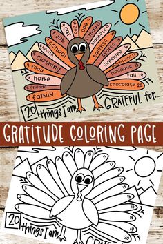 thanksgiving coloring pages for kids and adults with the words happy turkey on them in different languages