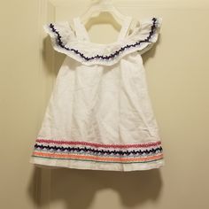 Nwt, Size 6-12 Months. White Sundress For Summer Dress-up, White Sundress For Dress-up In Summer, White Sundress For Dress-up Occasions In Summer, Playful White Sundress For Beach, White Sundress For Summer, White Summer Sundress For Playtime, White Summer Sundress For Playdate, White Spring Sundress For Dress-up, White Summer Dress For Playdate