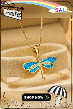 Trendy Female White Opal Pendant Necklace Charm Crystal Animal Chain Necklaces for Women Cute Gold Dragonfly Wedding Necklace Elegant Dragonfly Jewelry For Wedding, Dragonfly Wedding, Opal Pendant Necklace, Necklace Charm, Chain Necklaces, Necklaces For Women, Opal Pendants, White Opal, Wedding Necklace