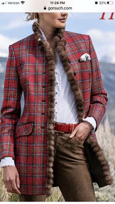 Suits Art, Women's Winter Coat, Tartan Fashion, Winter Fashion Jackets, Boho Jumpsuit, Checkered Pants, Country Fashion, Over 50 Womens Fashion, Fashion Mistakes