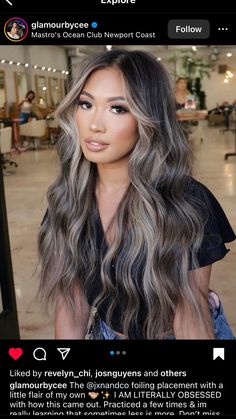 Baylage With Money Piece, Black Hair With Full Highlights, Long Ash Blonde Hair With Layers, Dark Undertone Hair, Mushroom Brown With Blonde Money Piece, Ash Partial Highlights, Blonde Ash Balayage On Dark Hair, Money Pieces For Black Hair, Dark To Brown Hair