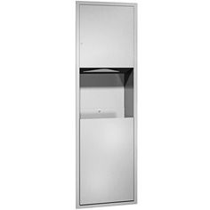 an empty metal cabinet on a white background