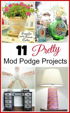 11 pretty mod podge projects that are easy to make and great for home decor