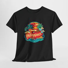 Get into the tropical mood with this Summer Philippines T-shirt. Made of soft cotton material, this unisex tee is perfect for both locals and tourists alike. Pineapple Island Tree Design: Featuring a unique design of a pineapple tree island, this shirt is the perfect representation of the Philippines' beautiful tropical scenery. Filipino Pride Souvenir Item: Show off your Filipino pride with this stylish tee. It's a great souvenir item to bring back home for your loved ones as well. Perfect Pasalubong Gift: This Summer Philippines T-shirt makes for an excellent pasalubong gift. Its comfortable fit and trendy design make it an ideal present that everyone would love to receive. Whether you're strolling along the beaches or exploring tourist spots, wear this shirt to enhance your summer memor Hawaiian Short Sleeve T-shirt With Graphic Print, Hawaiian Cotton T-shirt, Hawaiian T-shirt With Screen Print, Hawaiian Cotton Short Sleeve T-shirt, Tropical Cotton T-shirt With Screen Print, Cotton Tropical T-shirt With Screen Print, Cotton Hawaiian T-shirt With Short Sleeves, Hawaiian Style Cotton Short Sleeve T-shirt, Hawaiian Style Cotton T-shirt With Short Sleeves