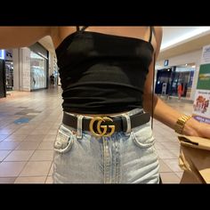 This Belt Is Literally New. Only Used It The Day I Took The Picture And I Can’t Return It Because I Made Two Extra Holes For My Tiny Waist. After Using It, I Realized I Wanted The Bigger One. Selling, So I Can Buy Myself A Bigger One. Message For More Pictures. I Have The Tag, Original Dust Bag, Box, Receipt, And The Store Bag. Message Before Buying Gucci Belt Sizes, Gucci Accessories, Gucci Belt, Belt Size, Dust Bag, The Day, Women Accessories, Gucci, Black