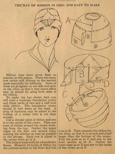 How To Make Hats, Twenties Dress, Pola Topi, Hat Patterns Free, Home Sewing