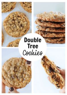 double tree cookies collage with text overlay