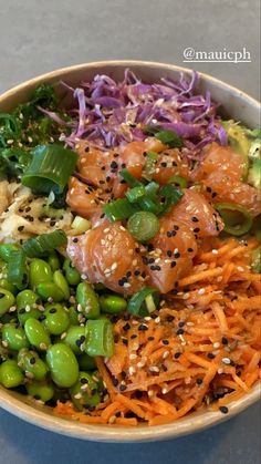 a bowl filled with different types of vegetables