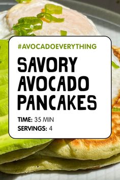 THA BOMB! Does anyone still say that? We don’t care, because these pancakes are light, fluffy and filling—ideal for times when your cravings for something sweet are close to zilch. Serve ‘em with eggs (fried? scrambled?), salsa verde, and sliced avocado and you’ve got a next-level, IG-worthy breakfast. This recipe is super easy to make, so double it up for lazy Saturdays mornings with the fam. Pancake Fillings, Light And Fluffy Pancakes, Fluffy Pancake Recipe, No Egg Pancakes, Healthy Breakfast Smoothies, Vegetarian Paleo, Breakfast Smoothies