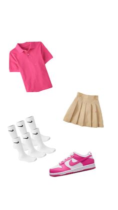 school fit . School Fit, All Pink, Girly Accessories, School Fits, School Outfit, First Day Of School, School Outfits, First Day