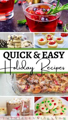 quick and easy holiday recipe collage