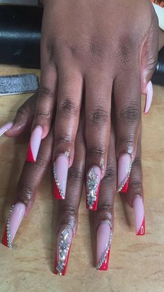 Freestyle Birthday Nails, Prom Nails With Red Dress, Dubai Nails, Prom Nails Red, Dnd Gel Polish, Birthday Hairstyles, Red Acrylic Nails, Prom 2024, Birthday Inspo