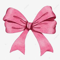 a pink bow on a white background