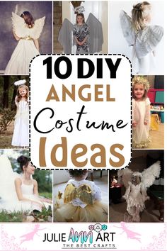 Angel Costume Easy Diy Angel Costume, Simple Angel Costume Diy, Angels In The Outfield Costume, Angel Costume Diy Kids, Angel Diy Costume Women, Angel Costume Christmas, Diy Kids Angel Costume, Angel Crown Diy, Kids Angel Costume Diy