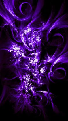 an abstract purple background with swirls and bubbles in the center, on a black background