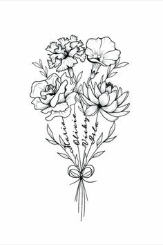 180+ Beautiful Birth Flower Tattoo Ideas (2023) - TattoosBoyGirl Tattoo Ideas For Child, Aura Tattoos, Birth Flower Tattoo Ideas, Name Flower Tattoo, Tattoos Aesthetic, Flower Bouquet Tattoo, Birth Flower Bouquet, Flower Tattoo Ideas, Ink Therapy