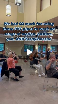 Power For Parkinson's on Instagram: "We had an incredible time using PVC pipes to improve our cardio, gait, range of motion and more! 💪 Wherever you are in the world, you can now try out this workout on our YouTube channel by clicking on the link in our bio. 🔗 No PVC pipes are needed! You can substitute a broom, an umbrella, a cane, or even a bath towel!  - - - #powerforparkinsons #parkinsons #parkinsonsexercise #parkinsonsfitness #movementdisorder #movementismedicine #movewithheart #exerciseismedicine💪 #pd #parkinsonsdisease" Knee Mobility, Cane Mobility Aid, Pvc Pipes, A Broom, Pvc Pipe, Range Of Motion, Bath Towel, Cardio, Youtube Channel