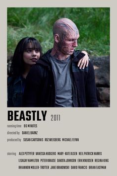 the poster for beastly 2011 shows two people with their arms around each other, one man