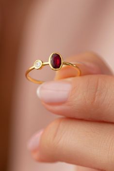 14k 18k 10k Gold Oval Shape Bezel Setting Ruby Gemstone Ring, Natural Genuine Ruby Jewelry, Diamond Anniversary Ring Gift Our rings are perfect choice for a Christmas, Mother's Day, valentine's day, birthday, wedding, anniversary, graduation, engagement, bridesmaid, and best friends gift. It's a good way to show appreciation to your mom, girlfriend, wife, grandmother, grandchildren, daughter, sister, best friend, boss or a co-worker. Also, a special treat just for yourself. FEATURES * Solid Gold Oval Yellow Gold Birthstone Ring With Rose Cut Diamonds, Oval 14k Gold Birthstone Ring With Rose Cut Diamonds, 14k Gold Oval Birthstone Ring With Gemstone Accents, Oval Birthstone Ring With Gemstone Accents In 14k Gold, Oval Yellow Gold Birthstone Ring With Gemstone Accents, Oval Ruby Ring With Gemstone Accents In 14k Gold, Gold Letter Necklace, Christmas Gifts For Wife, Heart Necklace Diamond