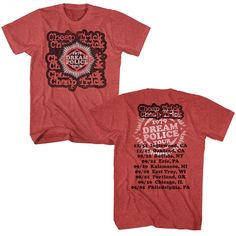 Adult Short Sleeve T-Shirt Officially Licensed shirts printed to order, allow 3-5 business days shipping Cheap Trick is an American rock band from Rockford, Illinois, formed in 1973. The band's classic lineup consisted of frontman Robin Zander, guitarist Rick Nielsen, bassist Tom Petersson, and drummer Bun E. Carlos. Cheap Trick released its debut album, Cheap Trick, in 1977 and found success in Japan with the release of its second album, In Color, later that year. The band would achieve mainstr Cheap Trick, Music Tees, Tour Merch, Rock Concert, Concert Tshirts, Concert Tees, Gift For Music Lover, Music Concert, Red T