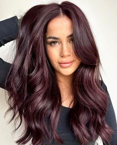 Cool Toned Burgundy Hair, Bordeaux Hair Color, Black Plum Hair, Hot Purple Hair, Plum Hair Colour, Burgundy Purple Hair, Plum Burgundy Hair, Plum Purple Hair, Pelo Color Borgoña