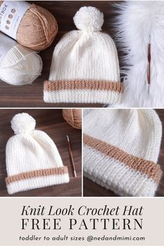 the knitted hat is ready to be used as a crochet pattern for knitting