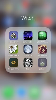 an iphone screen with different icons on it