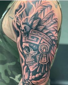 Mexican Tattoo Ideas, Warrior Tattoo Sleeve, Chicanas Tattoo, Mayan Tattoos, Aztec Tattoos