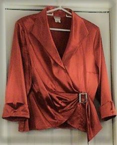 Holiday Blouse, Holiday Blouses, Ski Sweater, Female Profile, Hat Box, Pink Cardigan, Calvin Klein Women, Dressy Tops, Red Satin