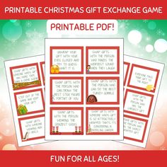 printable christmas gift exchange game for kids to play on the nintendo wii and pc