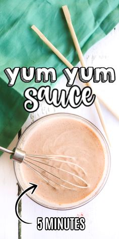 the recipe for yum yum sauce is shown here