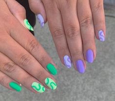 Like Green Nail Designs, Funky Summer Nail Art, Summer Nails 2023, Summer Nail Colors, Cute Gel Nails, Nails 2023, Acrylic Nails Coffin Short, Short Acrylic Nails Designs, Acrylic Nail Art