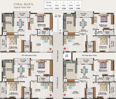 the floor plan for two bedroom apartment with three bathrooms and one living room on each level