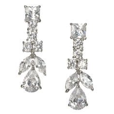 Leizia Cubic Zirconia Bridal Earrings | Anna Bellagio Classic Cubic Zirconia Chandelier Earrings For Party, Classic Evening Chandelier Earrings With Cubic Zirconia, Cubic Zirconia Chandelier Drop Earrings With Bling, Bling Cubic Zirconia Chandelier Drop Earrings, Elegant Bridal Earrings With Bling Cubic Zirconia, Formal Chandelier Earrings With Rhinestones And Cubic Zirconia, Formal Chandelier Earrings With Rhinestones, Glamorous Cubic Zirconia Dangle Earrings, Classic Cubic Zirconia Linear Earrings For Party