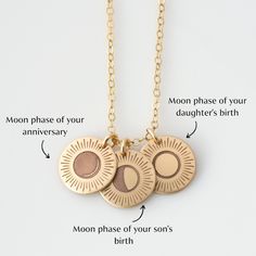 Moon Necklace Custom Personalized Moon Phase Necklace Zodiac - Etsy Adjustable Celestial Personalized Jewelry, Adjustable Moon Charm Jewelry For Anniversary, Adjustable Personalized Celestial Jewelry, Celestial Engraved Necklaces For Anniversary, Personalized Celestial Jewelry For Gifting, Personalized Celestial Jewelry For Mother's Day, Symbolic Personalized Necklace For Birthday Gift, Celestial Sun And Moon Design Anniversary Necklaces, Celestial Sun And Moon Design Necklace For Anniversary