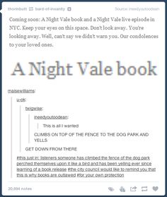 the front page of a night vale book