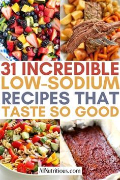 Low Sodium Recipes Heart, Meal Plan Ideas, Low Salt Recipes, Dash Diet Recipes, No Sodium Foods, Low Sodium Diet, Easy Meal Ideas