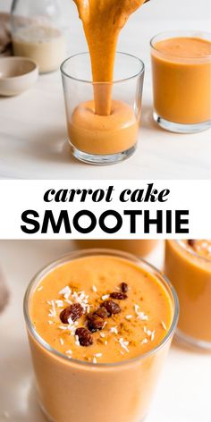 Lemon Oats, Green Thickies, Carrot Cake Smoothie, Primal Living, Smoothie Guide, Smoothies Vegan, Carrot Smoothie, Resep Smoothie, Holistic Recipes