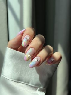 #nails #nailart #springnails #colorfulnail #rainbownails #bloominggel #cutenails #spring #stylishnails #floralnails #dragonfly #almondnails Water Lily Nails, Oat Butter, Taro Tea, Lily Nails, Kawaii Blue, Blooming Gel, Pink Art Deco, Nice Nails, Cute Nail