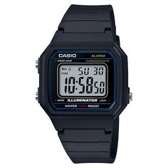 Casios classic square digital design comes with 50 meter water resistance, 1/100th sec. stopwatch and an LED light, which makes this timepiece very useful for everyday use. Size: 41 mm.  Color: Black.  Gender: male.  Age Group: adult. Classic Outdoor Watch With Stopwatch, Black Digital Watch With Stopwatch And Rectangular Dial, Black Digital Watch With Date Display And Rectangular Dial, Black Digital Watch With Rectangular Dial And Date Display, Classic Black Digital Watch With 10atm Water Resistance, Classic Digital Watch With Stopwatch For Outdoor, Classic Outdoor Digital Watch With Stopwatch, Black Digital Watch With Date Display For Outdoor, Classic Black Digital Watch With Stopwatch