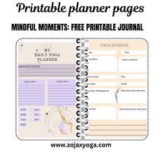 the printable planner pages for mindful moments free printable journal and daily planner