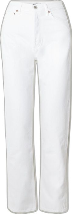 White Classic Streetwear Bottoms, Classic White Streetwear Bottoms, Classic White Jeans For Streetwear, Net A Porter, Women Collection, White Jeans, Porter, Straight Leg, High Rise