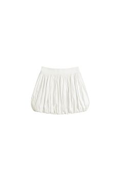 Crafted from organic cotton, the skirt is both stylish and eco-friendly. The gathered design offers a flattering fit, while the organic cotton ensures comfort and breathability. Perfect for any occasion, this mini skirt is a must-have for any sustainable fashion lover. Cotton Stretch Tiered Mini Skirt, Flowy Ruched Cotton Skirt, Cotton Ruched Skirted Bottoms, Cotton Ruched Flowy Skirt, Chic Cotton Mini Skirt With Elastic Waistband, Cotton Mini Skirt With Pleated Waist, Relaxed Ruched Cotton Skirt, Ruched Relaxed Cotton Skirt, Ruched Cotton Skirt