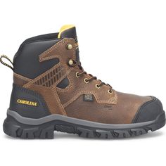 Carolina Men's Falcon 6" Steel Toe WP Metguard Work Boot -Brown- CA3591 8 / Medium / Brown - Overlook Boots Brown Steel Toe Lace-up Waterproof Boots, Brown Steel Toe Waterproof Lace-up Boots, Casual Brown Impact-resistant Boots, Brown Slip-resistant Lace-up Work Boots, Brown Impact Resistant Work Boots With Round Toe, Rugged Brown Work Boots With Reinforced Toe, Brown Lace-up Hiking Boots For Safety, Brown Lace-up Slip-resistant Work Boots, Brown Work Boots With Reinforced Toe For Construction