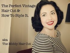 Middy Haircut, Midi Haircut, Vintage Haircuts, Vintage Curls, Rockabilly Hair